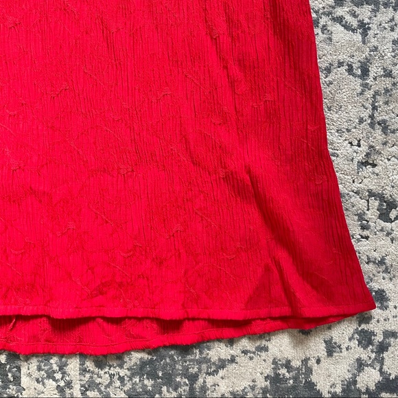 True Vintage 1970s Red Maxi Babydoll Dress - Picture 3 of 5